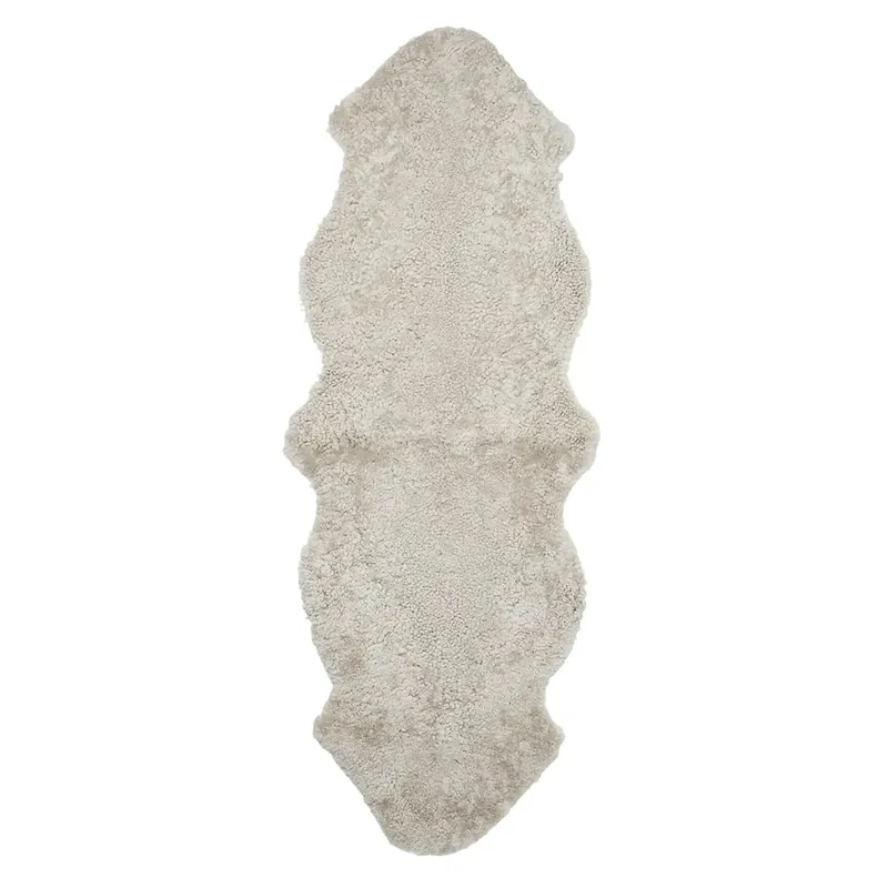 Säker betalning Curly 2-set Sheepskin 60x180 cm Sand